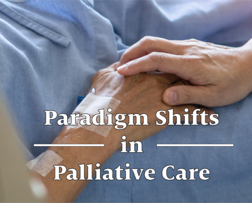 Holding hands in palliative care